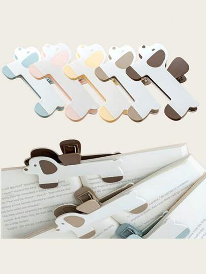 1 PC Durable And Cute Sausage Dog Non Slip Cover Type Page Clip - Storage Clip, Used For Organizing Essential Books For Returning To School, Exam And Office Document Storage, With A Cover Clip Design (Multi-Color)
