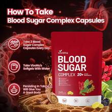 VIVONU Blood Sugar Complex – Metabolic & Antioxidant Support, Bitter Melon, Turmeric, Cinnamon & Berberine Blend, Enhanced Absorption, 240 Capsules - 360G - 查看 4