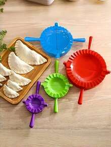 1 khuôn làm bánh bao bằng nhựa đa năng - Khuôn ép bánh bao và bánh nướng, dụng cụ tạo hình bánh bao/bánh hẹ/bánh ngọt tự làm, dụng cụ nhà bếp thiết yếu, dễ sử dụng và chống dính. - Nhiều màu - Xem 5