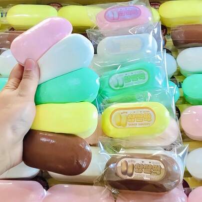 Squishy Bread Stress Relief Toy, Ultra Soft Slow Rebound, Realistic Bread Shape Squeeze Toy, Kawaii Squeeze Stress Relief Toy, Perfect Gift For Stress Relief, Party Favors And Holiday Gifts! Not Edible