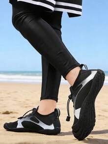 2026 New Pink Five-Finger Beach Shoes, Unisex Couples Barefoot Water Shoes, Portable Toe Separation Shoes For Outdoor Wading, Swimming, Fitness, Yoga, Multi-Function Sports Shoes, Non-Slip Toe Separation Shoes For Indoor Yoga, Pilates, Comprehensive Training, Non-Slip Fitness Sports Shoes - 黑色 - 查看 6