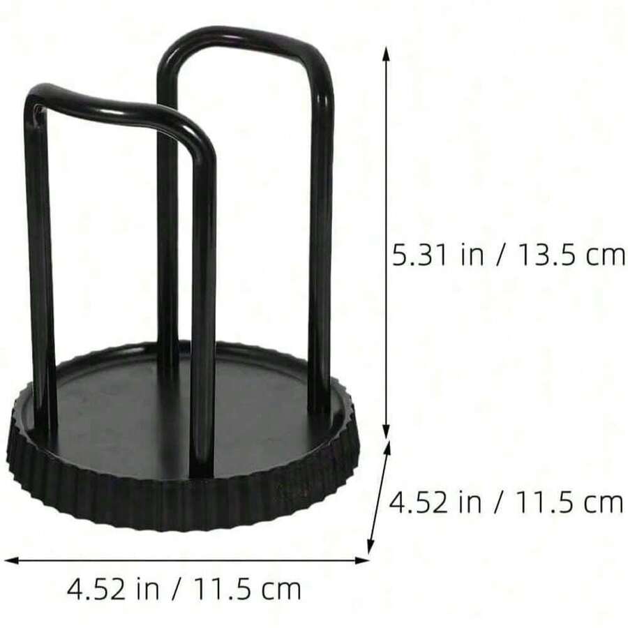 1个一次性纸杯架，茶壶造型，使用方便，节省空间，家用纸杯/玻璃杯收纳架，简约黑色 - 彩色 - 查看 1