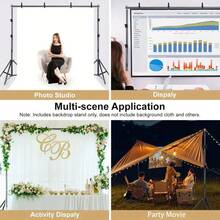 2mx2m Background Support Frame Set, Adjustable Photography Studio Photography Background Support System, Equipped With A Handbag, Suitable For Green Screen Plain Cloth, Event Decoration, Weddings And Family Gatherings, Photography, Video Studios, Party Decoration, Advertising Display - 2m*2m - View 3
