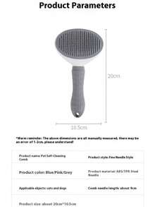 New Pet Cat Bathing Massage Floating Deshedding Brush, Dog Grooming Deshedding Comb, Universal Pet Grooming Supplies, Deshedding (For Cats & Dogs) - Pink - View 10