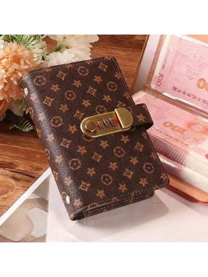 1pc Password Lock Cash Storage Wallet, Large Capacity Banknote Collection Book, Household Finance Notebook, Children's Coin Saving Book