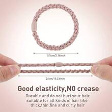 12个装女士编织弹力发圈 - 彩色 - 查看 4