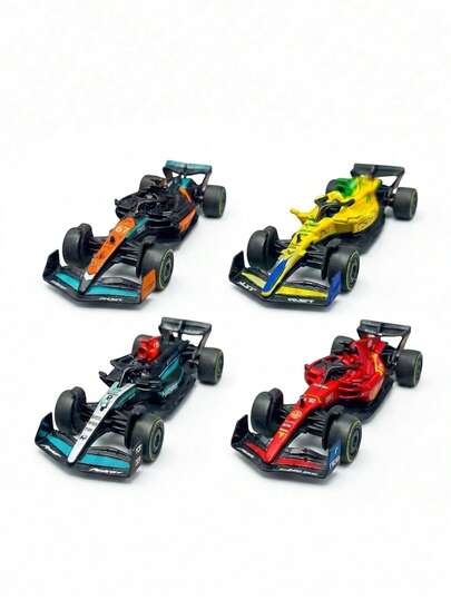 Kit 4 Carrinho Fórmula 1 Fricção Miniatura Metal F1 Coleção Premium Brinquedo Infantil Corrida Especial