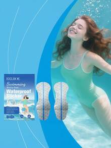 2pcs Women's Waterproof Swimming Pads, Skin-Friendly Privacy Protection Pads, Anti-Pollution For Swimming, SPA, Water Parks, Reusable Adhesive Pads - Multicolor - View 1