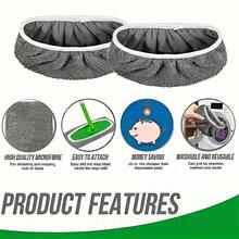 8 Pieces Of Multifunctional Floor Mop Cleaning Cloth, Washable Ultra-Fine Fiber Mop Replacement Cloth, Multi-Purpose Wear-Resistant Cleaning Tool, Suitable For Household And Commercial Use - 8 cái - Xem 7