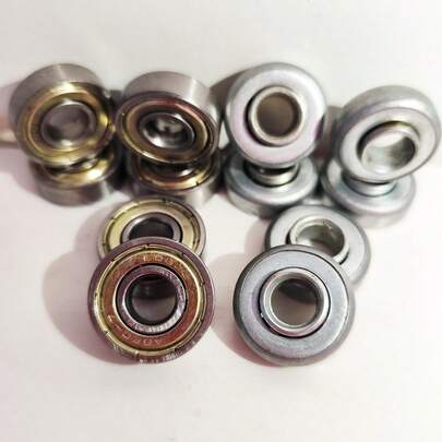 6pcs Flat & Convex Bearings, Skateboard, Roller Skate, Outdoor Sports Wheel Accessories