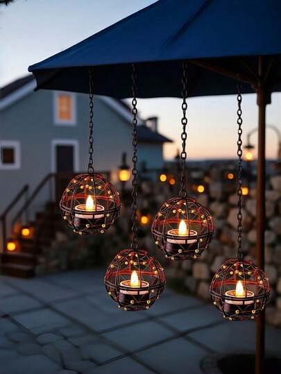 Bộ 1/2/4 đèn lồng năng lượng mặt trời treo ngoài trời chống thấm nước, đèn lồng năng lượng mặt trời treo ngoài trời kèm nến lung linh năng lượng mặt trời, đèn treo sạc lại được với hạt dây đồng và giá đỡ nến năng lượng mặt trời, thích hợp cho sân hiên, vườn, sân sau, hàng rào, chòi nghỉ, cây cối và nhiều nơi khác.