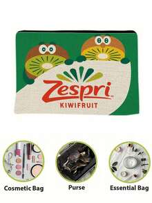 Kiwi Brothers 化妝收納包－可愛 Zosupri 奇異果圖案化妝包，適合收納化妝品，完美存放口紅與化妝刷 - 彩色 - 查看 5