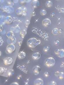 1张梦幻闪亮泡泡贴纸，适用于计划本、相册、文具盒、学习用品 - to4134 - 查看 6