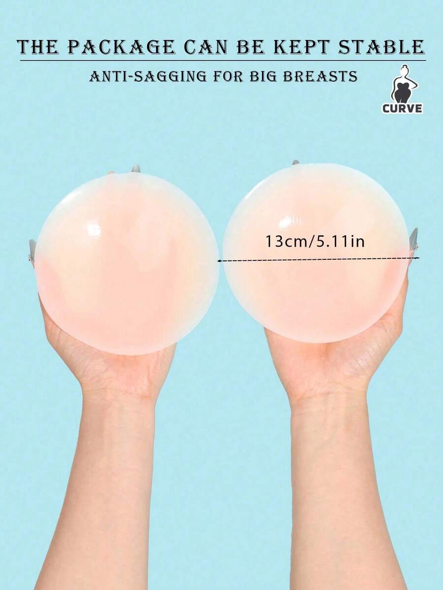 2/4片装无痕隐形乳贴，超薄可重复使用，防水隐形乳贴，适用于婚纱、背心、泳衣、日常穿着 - 彩色 - 查看 1