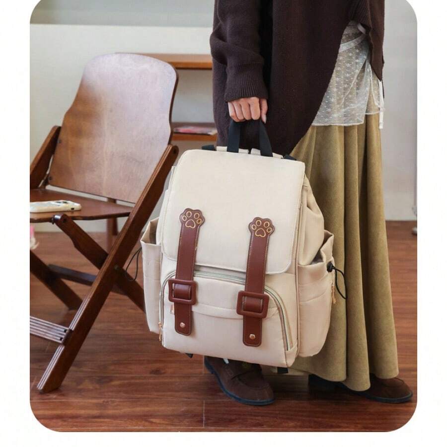 Mochila de gran capacidad con compartimento aislado para botellas, mochila práctica para maternidad (mujer) - Multicolor - Ver 1