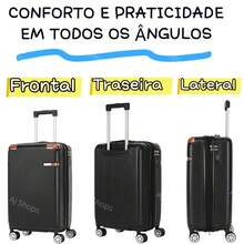 New Travel Carry-On Suitcase With 4 Removable 360° Wheels Double Expandable Zipper Internal Divider With Snap Lock Small Medium 8KG 10KG 18KG - 粉色 - 查看 8