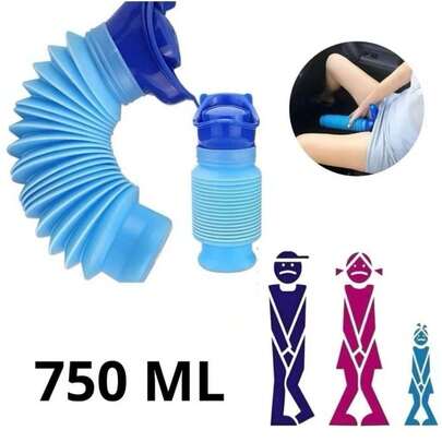 Urinol Portátil 750ml Unissex Dobrável Mictório Garrafa Para Homens/Mulheres/Crianças em Viagens Camping e Emergências
