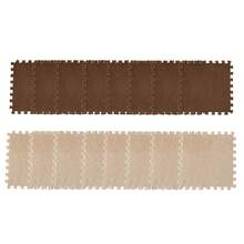 16pcs Solid Color Patchwork Floor Mat, Plush Foam Home Flooring Pad, Suitable For Bedroom, Living Room, Window Sill Decor, Customizable Size - Multicolor - View 17