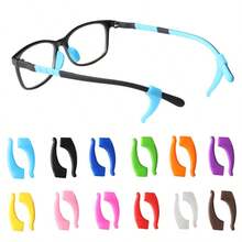 6/10/20 Peças Ganchos de Orelha Antiderrapantes de Silicone - Disponíveis em Transparente, Preto e Outras Cores, Adequados para Esportes e Atividades ao Ar Livre, Retenedores de Óculos Confortáveis, Alças de Óculos da Moda, Garantem Têmporas de Óculos Confortáveis e Seguras, Suporte de Óculos Esportivos para Adultos, Fixador de Óculos, Têmporas Antiderrapantes de Silicone para Óculos, Presente Ideal - Multicolorido - Visão 10