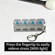 四指钥匙扣 | 小巧精致，舒缓压力，易于使用，可重复使用，适合日常携带，塑料和金属材质 - 彩色 - 查看 13
