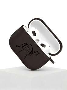 Ốp tai nghe họa tiết mèo dễ thương, chất liệu mờ, tương thích với 3/4/Pro/Pro2/Pro3, món quà sinh nhật lý tưởng cho bạn trai/bạn gái/bạn bè. Kết hợp khả năng chống rơi vỡ và tính di động, thiết kế tối giản kết hợp với các chi tiết dễ thương. - màu đen - Xem 6