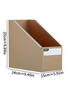 1pc Student Desktop Book Storage Box, Foldable Book/Document Organizer Tray - Multicolor - View 11