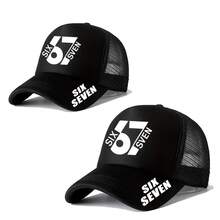5pcs/2pcs/1PC Fashion Unisex Adjustable Snapback Baseball Cap - Lightweight And Breathable Mesh Hat Featuring '67' Number Print, With An Adjustable Strap For Men And Women - Multicolor - View 14