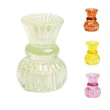 Talking Tables Small Light Green Glass Candle Holder for Candlesticks or Tea Lights Decorative Easter Table Decorations for Indoor or Outdoor Dining Christmas Summer Home Décor Wedding - verde - Ver 1