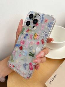 Cute Bowknot Pattern Printed Transparent Card Slot Phone Case, Compatible With IPhone 11/17/17pro/13/14/15/15pro/15 Plus/15 Promax/16/16pro/16plus/16promax/7plus/8plus/X/Xs Max/Xr/17Air/12pro/13pro/14pro/17Promax/13mini/11promax/12promax/13promax/14promax/14plus/6/6s/6plus/7/8/Se/17proMax, Transparent Wallet Style Silicone Back Cover, Shock-Proof, Waterproof, Anti-Fall, Anti-Scratch - Multicolor - View 4