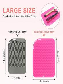 1pcs Hot Styling Tool Mat, Universal Size Hair Straightener And Curling Iron Heat-Resistant Mat For Storage And Travel, Hot Styling Tool Mat, Heat Resistant Silicone Hair Styling Mat Storage Heat Insulation Pad For Hair Straighteners, Flat Irons, And Curling Irons, Protect Your Hair Styling Tools With This Non-Slip Silicone Heat Insulation Pad For Restaurant Hotel Commercial - Xem 9