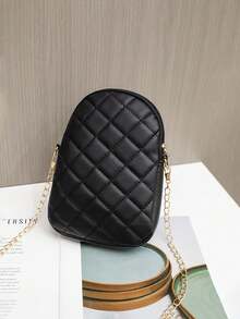 1件装女童时尚绗缝PU斜挎钱包包/单肩包，适合日常出行、节日聚会，是理想的礼物之选。 - 彩色 - 查看 5