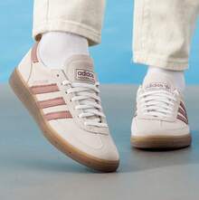 Adidas 三葉草德訓鞋女鞋低筒板鞋運動鞋Handball Spezial休閒鞋 - 灰粉紅色 - 查看 5