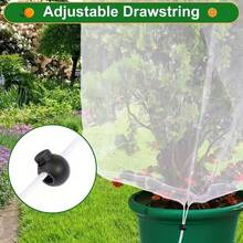 2 PIEZAS Red de barrera de insectos y pájaros con cordón - 80 x 80 cm Malla de jardín para proteger plantas, frutas, cítricos y flores de insectos y pájaros - Multicolor - Ver 6