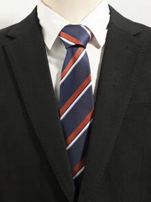 1 pieza Corbata de hombre a rayas versátil y casual, adecuada para el uso diario, negocios y ocasiones de fiesta - Multicolor - Ver 9