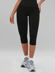 MFVIM 女士紧身休闲运动裤，七分裤长，自然视觉效果拉长腿部线条，修身剪裁收腰提臀，透气柔软弹力面料，适合通勤、户外活动、跑步、瑜伽、普拉提、健身房锻炼等场合。 - 黑色 - 查看 7