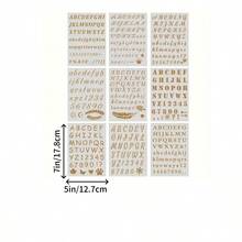 9件套可重复使用的塑料字母数字模板，尺寸为12.7 x 17.78厘米，适用于笔记本、日记本、剪贴簿、DIY玻璃门节日装饰绘画模板 - 均碼 - 查看 2