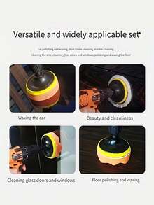 6pcs Car Polishing Kit, 3-Inch Soft Pads, Scratch Repair Tools, Cordless Drill Attachments - For Cars, Motorcycles, Bicycles And Home Cleaning! Perfect Valentine's Day Gift - A - View 12