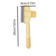 1pc Pet Grooming Comb With Dense Teeth, Wooden Brush For Cats And Dogs, Effective Shedding Hair Removal Tool - View 2