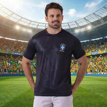 Brazilian National Team Fan Jersey For The 2026 World Cup In Brazil - 黑色 - 查看 1