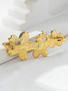1pc Colorful Floral Brooch, Chic Fashion Accessory For Coat/Dress, Prevents Wardrobe Malfunction, Stylish And Elegant - Color - View 4