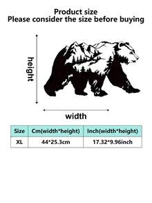 1PC Metal Bear Wall Decor, Black Forest And Mountain Silhouette Decoration, Suitable For Patios, Indoor And Outdoor Home Decoration, Gardens, Living Rooms, Tea Rooms, Cafes, Housewarming/Birthday Gifts, Ideal Holiday Gifts And Home Decor Gifts - A - View 13