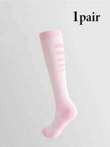 1双女士长筒压缩袜，专业跑步、运动、健身、骑行、羽毛球腿部压缩袜 - 彩色 - 查看 12