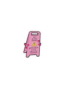1 pieza Broche de corazón rosa con cita de estilo callejero lindo - Insignia encantadora para mochila y accesorios de vestir - Pasador para ropa, bolso, mochila, accesorios escolares, oficina, camisas, chaquetas, joyería - Multicolor - Ver 5