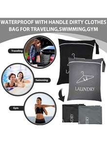 Large Wet Dry Separated Laundry Bag With Drawstring, Suitable For Swimwear, Gym Clothes, Home And Travel Use - Travel Storage Bag - View 5