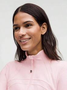 Lululemon Define Cropped Jacket Nulu BLLP-For Yoga Gym Running-Sweat-Wicking-Yoga-All Seasons Sport-Spring/Summer-Autumn/Winter-Back To School - Blissful Pink - 查看 4