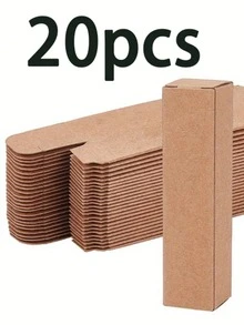 10/20 piezas Cajas de joyería de papel kraft, cajas de regalo de cartón corrugado extra resistentes y rectangulares, cajas de embalaje de bálsamo labial de papel corrugado - Multicolor - Ver 8