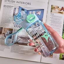 Children's Water Cup, Student Specialized Straw Cup, Large Capacity Cute Portable Plastic Cup - Multicolor - View 4