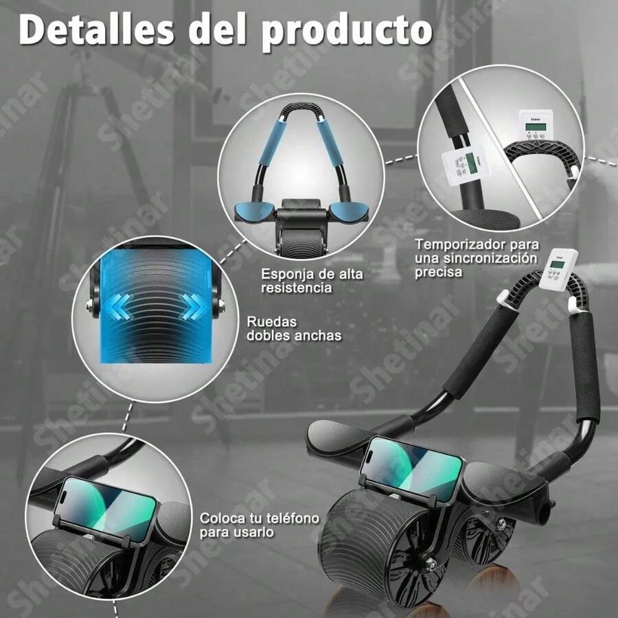 Abdominal De Rebote Automático Con Soporte Para Codo - Blanco - Ver 1