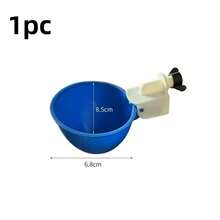 Kit de bebedero automático para aves de corral - Comedero integrado con diseño de parada automática, taza de bebida grande azul para pollo, pato, ganso, paloma, pájaro, bebedero automático para aves de corral - Alimentador de agua - Ver 13