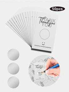 50张刮刮乐优惠券 - 空白感谢礼券，带刮刮贴纸，纸质，适用于企业、餐厅、水疗中心、美容院 | 圣诞节、生日、婚礼、万圣节庆祝活动礼品 - 彩色 - 查看 11